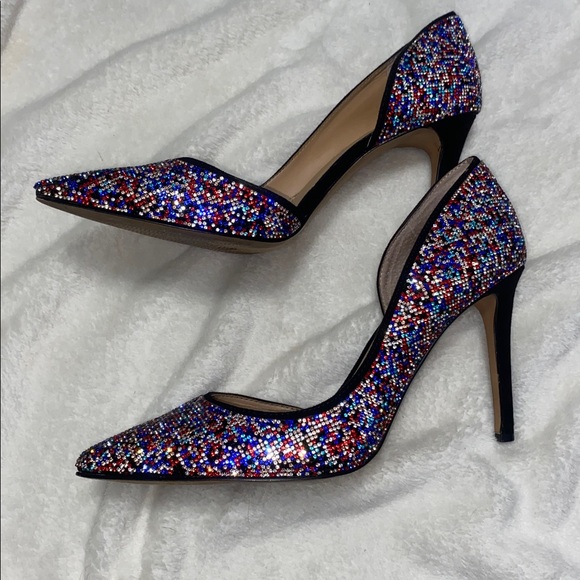 INC International Concepts Multicolor Sequin Heels - Picture 4 of 7